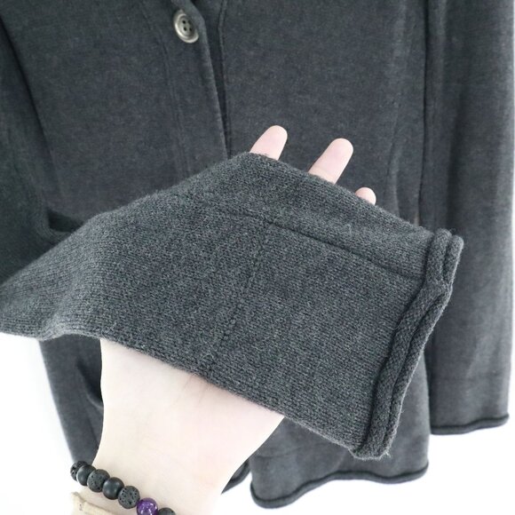 J. Jill Angora Cardigan XS Gray Boho Classic Timeless Elevated Basic Minimalist - Picture 7 of 16